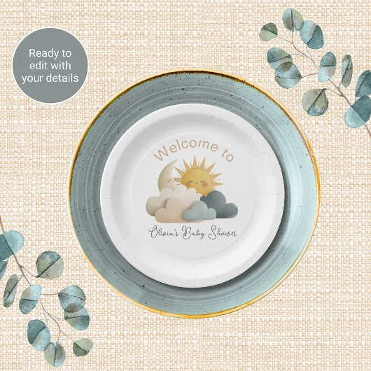 Baby-Dusche-Thema Sternenhimmel Papier-Teller Pappteller