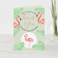 Baby Dusche Tropical Watercolor Flamingo Vielen Da