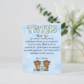 Baby Dusche Twin Boys Teddy Bear Postkarte (Stehend Vorderseite)