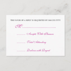 Baby Dusche UAWG Vintag Ribbon Rosa RSVP Karte