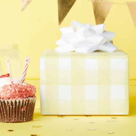 Baby Dusche Umpackpapier Yellow Gingham Geschenkpapier (Geburtstagsparty)