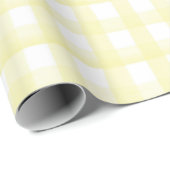 Baby Dusche Umpackpapier Yellow Gingham Geschenkpapier (Rolleneckpunkt)