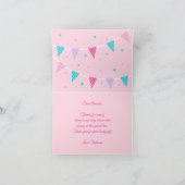 Baby Dusche Unicorn Pink Vielen Dank Dankeskarte (Innenseite)