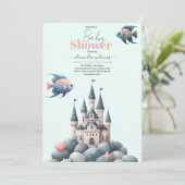 Baby-Dusche unter der Meerestierdusche Einladung (Stehend Vorderseite)