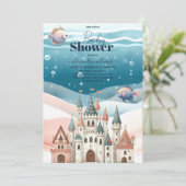 Baby-Dusche unter der Meerestierdusche Einladung (Stehend Vorderseite)