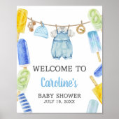 Baby-Dusche von Boy Popsicle Poster (Vorne)