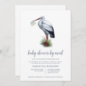 Baby-Dusche von Stork per Post Einladung (Vorne/Hinten)