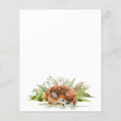 Baby Dusche Wald Wald Hirsche Haushaltsausschreibu (Rückseite)