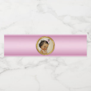 Baby-Dusche Wasserflaschen-Etiketten in Rosa Gold Wasserflaschenetikett