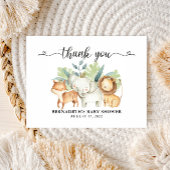 Baby Dusche Watercolor Safari Tiere Danke Postkarte