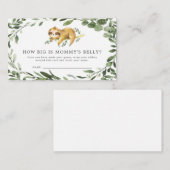 Baby-Dusche wie groß ist Mama's Bauchkarte Begleitkarte (Vorne/Hinten)