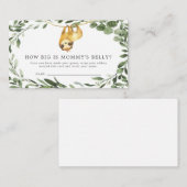 Baby-Dusche wie groß ist Mama's Bauchkarte Begleitkarte (Vorne/Hinten)