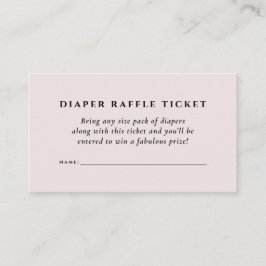 Baby Dusche Windel Gewinnspiel einfache, elegante  Begleitkarte