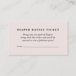 Baby Dusche Windel Gewinnspiel einfache, elegante Begleitkarte