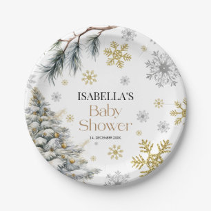 Baby Dusche Winter Pappteller
