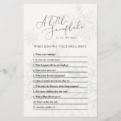 Baby Dusche Winterschneeflocken Quiz geschlechtsne (Vorderseite)