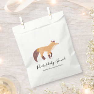 Baby Dusche Woodland Fox Custom Geschenktütchen