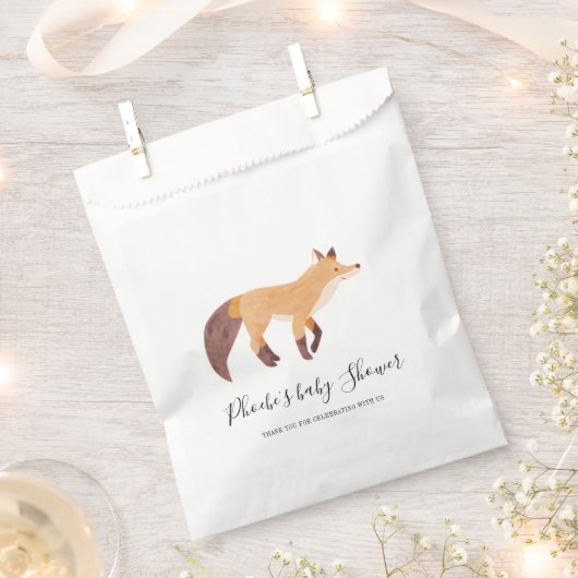 Baby Dusche Woodland Fox Custom Geschenktütchen (Ausgeschnitten)