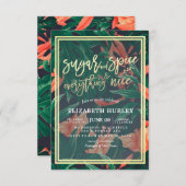 Baby Dusche Zucker & Gewürze & Alles Gute Blume Einladung (Vorne/Hinten)