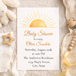 Baby-Dusche zum Sonnenaufgang Einladung