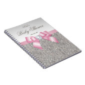 Baby-Duscheguestbook-Imitatsilberner Notizblock (Rechte Seite)