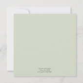 Baby-Duschen-Abenteuer fangen Teepee-Minzen-Grün Einladung (Rückseite)