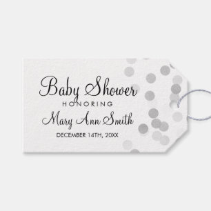 Baby-Duschen-Bevorzugungs-silberne Geschenkanhänger