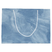 Baby-Duschen-blauer Vintager kleiner Pastelljunge Große Geschenktüte (Rückseite)