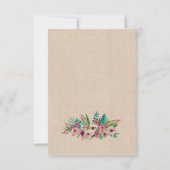 Baby-Duschen-Blumen-Regenschirm-einfacher Entwurf Einladung (Rückseite)