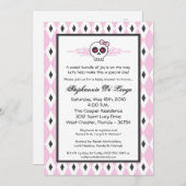 Baby-Duschen-Einladung 12x18 Mädchen PunkRock Einladung (Vorne/Hinten)