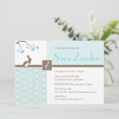 Baby-Duschen-Einladung - Mutter-und Baby-Häschen Einladung (Stehend Vorderseite)