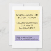 Baby-Duschen-Foto-Einladung Einladung (Rückseite)