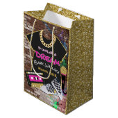 Baby-Duschen-Geschenk-Tasche Neunzigerjahre Mittlere Geschenktüte (Vorderseite Schrägansicht)