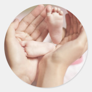 Baby-Duschen-Krippen-Kinderzimmer, das Runder Aufkleber