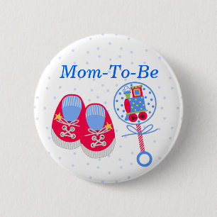 Baby-Duschen-Mama-Button-Knopf Button