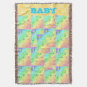 Baby-Duschen-niedliche Collage, die Mutter-Muster Decke (Vorderseite Vertikal)