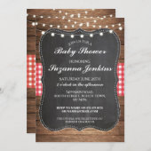 Baby-Duschen-Party-laden rote Einladung (Vorne/Hinten)