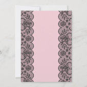 Baby-Duschen-Rosa-Glitzer-Bogen paart Mädchen Einladung (Rückseite)