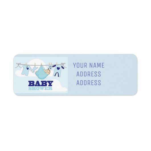 BABY-DUSCHEN-RÜCKSENDEADRESSEN-AUFKLEBER ` (Vorne)