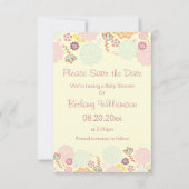 Baby-Duschen-Save the Date extravagantes modernes Einladung (Rückseite)