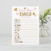 Baby-Duschen-Spiel-Kinderzimmer-Reim u. Preis ist Einladung (Stehend Vorderseite)