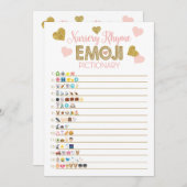 Baby-Duschen-Spiel-Kinderzimmer-Reim u. Preis ist Einladung (Vorne/Hinten)