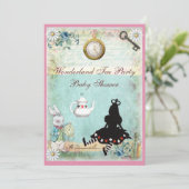 Baby-Duschen-Tee-Party Prinzessin-Alice im Einladung (Stehend Vorderseite)