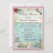 Baby-Duschen-Tee-Party Prinzessin-Alice im Einladung (Rückseite)