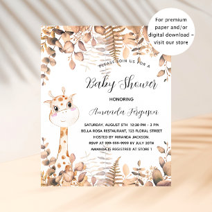 Baby Duschgiraffe eucalyptus fall Einladung