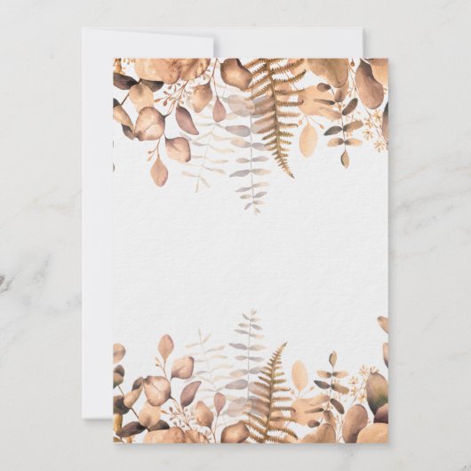 Baby Duschgiraffe Eukalyptus-Dschungel Einladung (Rückseite)