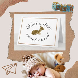 Baby-Duschkarte für Hirsch Sweet Child Woodland Karte
