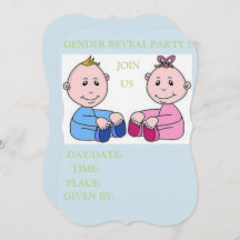 Baby-Duschkarte GENDER REVEAL