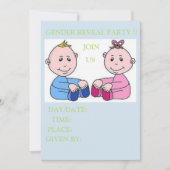 Baby-Duschkarte GENDER REVEAL Einladung (Vorderseite)