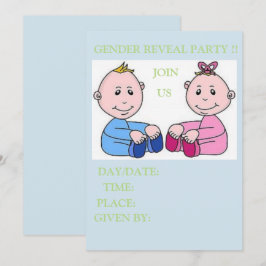Baby-Duschkarte GENDER REVEAL Einladung